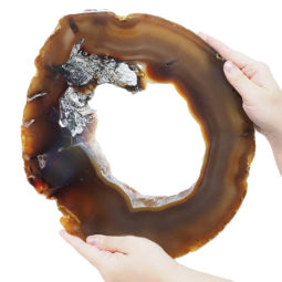 Natural Agate Polished Slab Ring DB483 | Himalayan Salt Factory