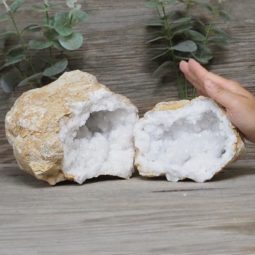 Natural Calcite Geode Pair J2041 | Himalayan Salt Factory