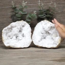 Natural Calcite Geode Pair J2046 | Himalayan Salt Factory