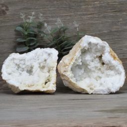 Natural Calcite Geode Pair N2014 | Himalayan Salt Factory
