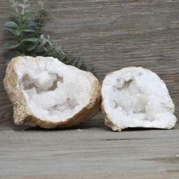 Natural Calcite Geode Pair N2016 | Himalayan Salt Factory