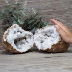 Natural Calcite Geode Pair N2022 | Himalayan Salt Factory