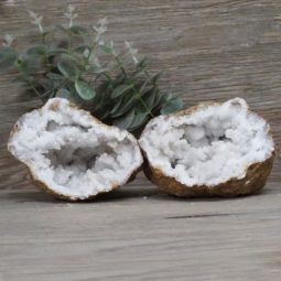 Natural Calcite Geode Pair N2022 | Himalayan Salt Factory