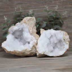 Natural Calcite Geode Pair S1221 | Himalayan Salt Factory
