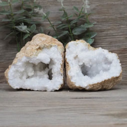 Natural Calcite Geode Pair S1230 | Himalayan Salt Factory