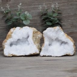 Natural Calcite Geode Pair S1233 | Himalayan Salt Factory