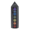 Obsidian 7 Chakras Engraved Terminated Point | Himalayan Salt Factory