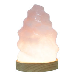 1.44kg Rose Quartz Polished Flame with LED Large Base DS2364 7 Rose Quartz Polished Flame with LED Large Base DS2364 | Himalayan Salt Factory