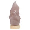 0.90kg Rose Quartz Polished Flame with LED Small Base DS2366 1 Rose Quartz Polished Flame with LED Small Base DS2366 | Himalayan Salt Factory