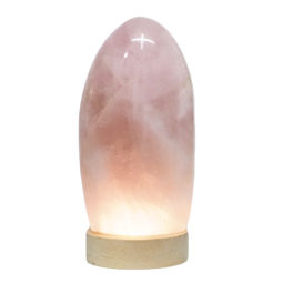 1.04kg Rose Quartz Polished Self Stand with LED Small Base DS2350 12 Rose Quartz Polished Self Stand with LED Small Base DS2350 | Himalayan Salt Factory