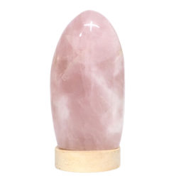 Rose Quartz Polished Self Stand with LED Small Base DS2350 | Himalayan Salt Factory