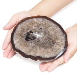 Natural Agate Crystal Polished Bowl DN1809 | Himalayan Salt Factory