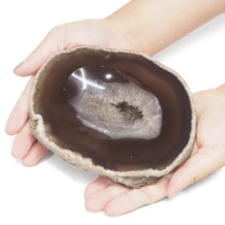 Natural Agate Crystal Polished Bowl DN1812 | Himalayan Salt Factory