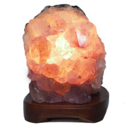 2.36kg Amethyst Crystal Lamp with Timber Base DR434 6 Amethyst Crystal Lamp with Timber Base DR434 | Himalayan Salt Factory