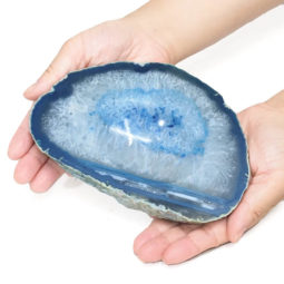Blue Agate Crystal Bowl DN1790 | Himalayan Salt Factory