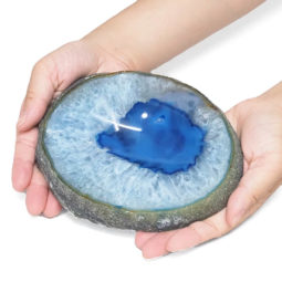 Blue Agate Crystal Bowl DN1793 | Himalayan Salt Factory