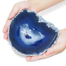 Blue Agate Crystal Bowl DN1797 | Himalayan Salt Factory