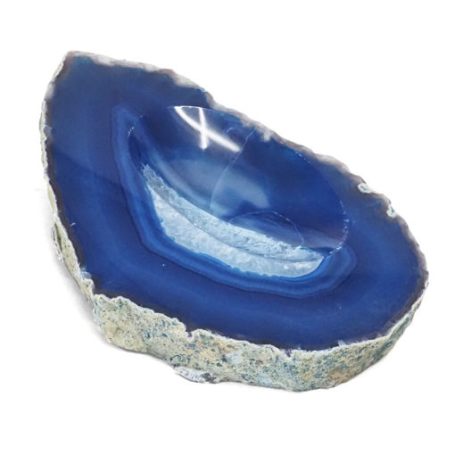 Blue Agate Crystal Bowl DN1814 | Himalayan Salt Factory