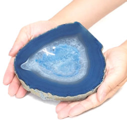 Blue Agate Crystal Bowl DN1818 | Himalayan Salt Factory