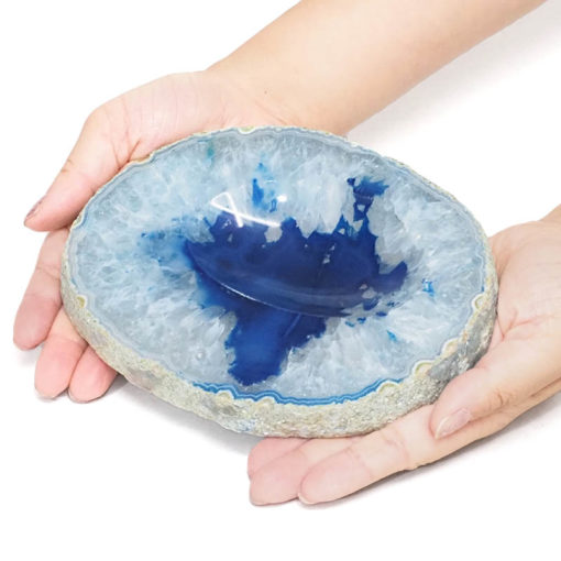 Blue Agate Crystal Bowl DN1819 | Himalayan Salt Factory
