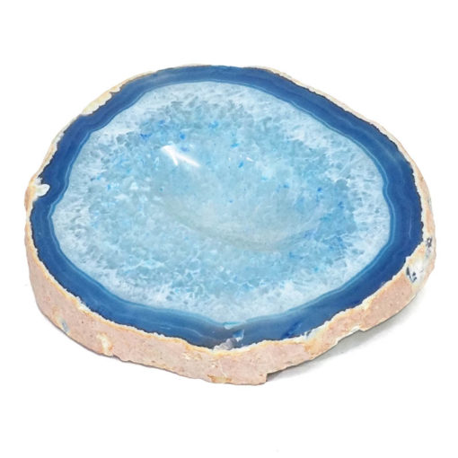 Blue Agate Crystal Bowl DN1825 | Himalayan Salt Factory