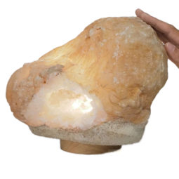 6.25kg Natural Calcite Geode Lamp with Large LED Light Base DB579 9 Natural Calcite Geode Lamp with Large LED Light Base DB579 | Himalayan Salt Factory