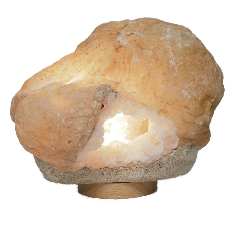 6.25kg Natural Calcite Geode Lamp with Large LED Light Base DB579 3 Natural Calcite Geode Lamp with Large LED Light Base DB579 | Himalayan Salt Factory
