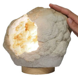 4.6kg Natural Calcite Geode Lamp with Large LED Light Base DB582 9 Natural Calcite Geode Lamp with Large LED Light Base DB582 | Himalayan Salt Factory