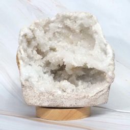 2.03kg Natural Calcite Geode Lamp with Large LED Light Base DN1762 8 Natural Calcite Geode Lamp with Large LED Light Base DN1762 | Himalayan Salt Factory