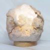 Natural Calcite Geode Lamp with Large LED Light Base DN1763 | Himalayan Salt Factory