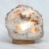 Natural Calcite Geode Lamp with Large LED Light Base DN1764 | Himalayan Salt Factory