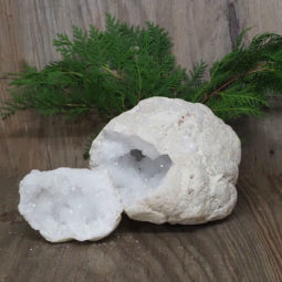 Natural-Calcite-Geode-Pair-S1238 | Himalayan Salt Factory