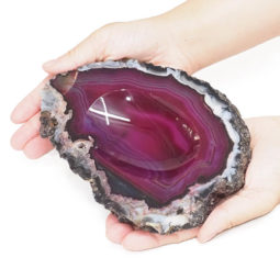 Pink Agate Crystal Bowl DN1785 | Himalayan Salt Factory