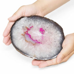 Pink Agate Crystal Bowl DN1789 | Himalayan Salt Factory