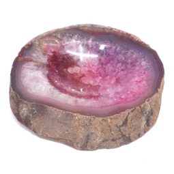 Pink Agate Crystal Bowl DN1827 | Himalayan Salt Factory