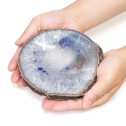 Purple Agate Crystal Bowl DN1778 | Himalayan Salt Factory
