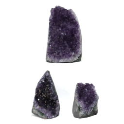 Amethyst Crystal Geode Specimen Set 3 Pieces DK950 | Himalayan Salt Factory