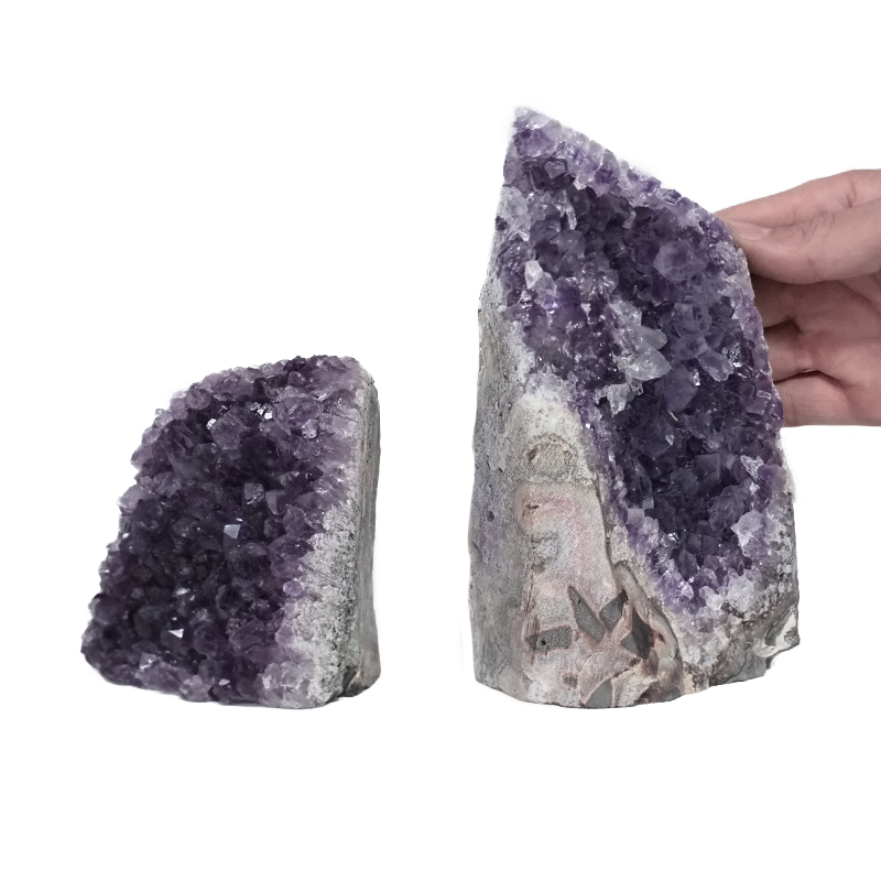 2.63kg Amethyst Crystal Geode Specimen Set 2 Pieces DK951 4 Amethyst Crystal Geode Specimen Set 2 Pieces DK951 | Himalayan Salt Factory