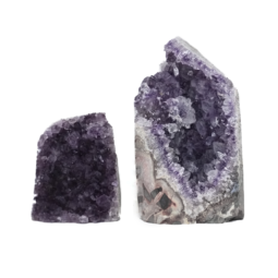 Amethyst Crystal Geode Specimen Set 2 Pieces DK951 | Himalayan Salt Factory