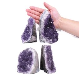 2.53kg Amethyst Crystal Geode Specimen Set 4 Pieces DK952 5 Amethyst Crystal Geode Specimen Set 4 Pieces DK952 | Himalayan Salt Factory