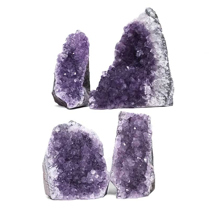 2.53kg Amethyst Crystal Geode Specimen Set 4 Pieces DK952 3 Amethyst Crystal Geode Specimen Set 4 Pieces DK952 | Himalayan Salt Factory