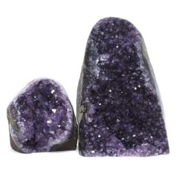 Amethyst Polished Crystal Geode Specimen Set 2 DK854 | Himalayan Salt Factory