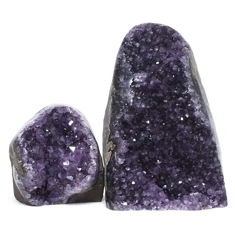 2.29kg Amethyst Polished Crystal Geode Specimen Set 2 Pieces DK854 3 Amethyst Polished Crystal Geode Specimen Set 2 DK854 | Himalayan Salt Factory