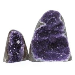 Amethyst Polished Crystal Geode Specimen Set 2 DK855 | Himalayan Salt Factory