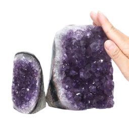 2.13kg Amethyst Polished Crystal Geode Specimen Set 2 Pieces DK863 5 Amethyst Polished Crystal Geode Specimen Set 2 DK863 | Himalayan Salt Factory