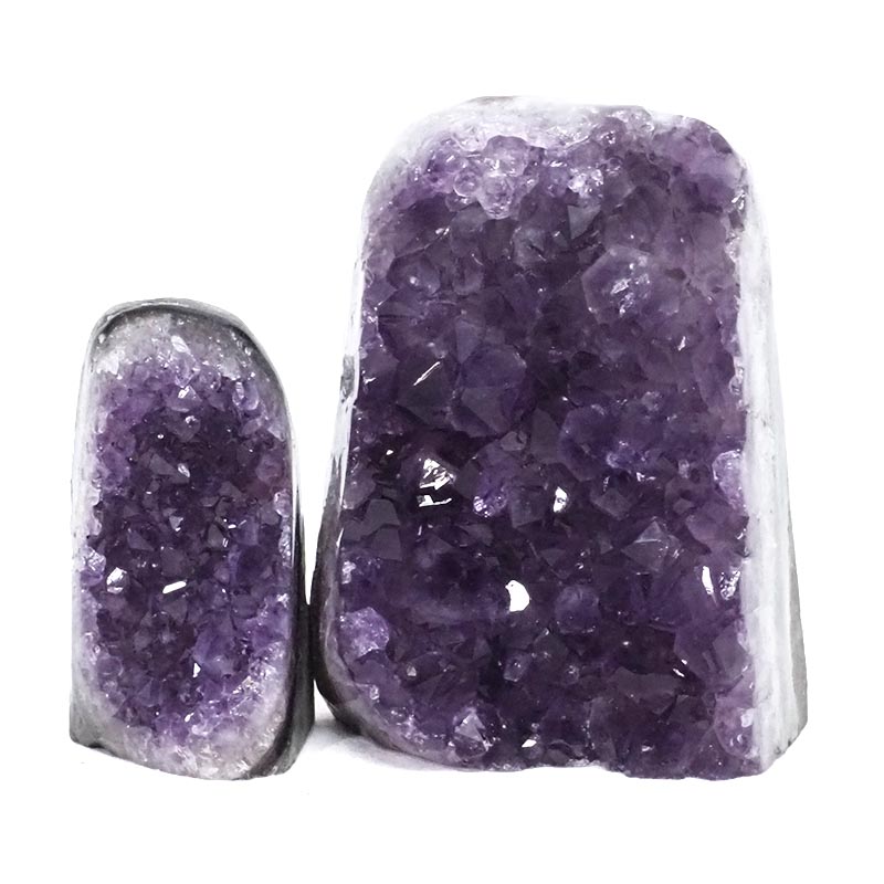 2.13kg Amethyst Polished Crystal Geode Specimen Set 2 Pieces DK863 3 Amethyst Polished Crystal Geode Specimen Set 2 DK863 | Himalayan Salt Factory