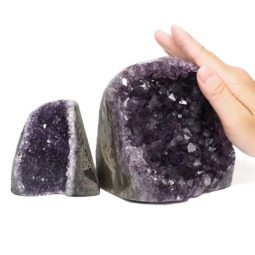 2.35kg Amethyst Polished Crystal Geode Specimen Set 2 Pieces DK871 5 Amethyst Polished Crystal Geode Specimen Set 2 DK871 | Himalayan Salt Factory