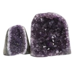 Amethyst Polished Crystal Geode Specimen Set 2 DK871 | Himalayan Salt Factory