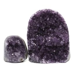 Amethyst Polished Crystal Geode Specimen Set 2 DK879 | Himalayan Salt Factory