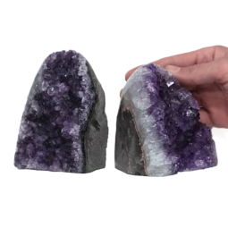 2.06kg Amethyst Polished Crystal Geode Specimen Set 2 Pieces DK940 5 Amethyst Polished Crystal Geode Specimen Set 2 Pieces DK940 | Himalayan Salt Factory